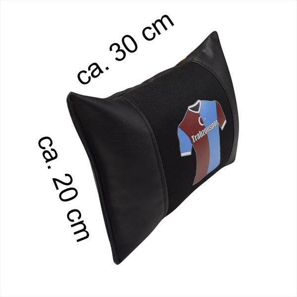 Auto Nackenkissen Nackenpolster Leder und gesticktes Polster Design Türkische Mannschaft Trabzon Trabzonspor Fussballtrikot